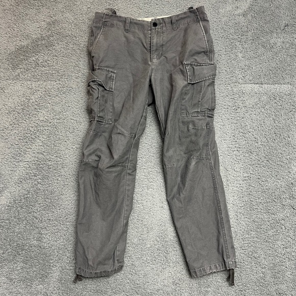 Pacsun Pants‎ Mens 31x30 Gray Cargo Functional Design Cotton Pockets Casual - Picture 1 of 12